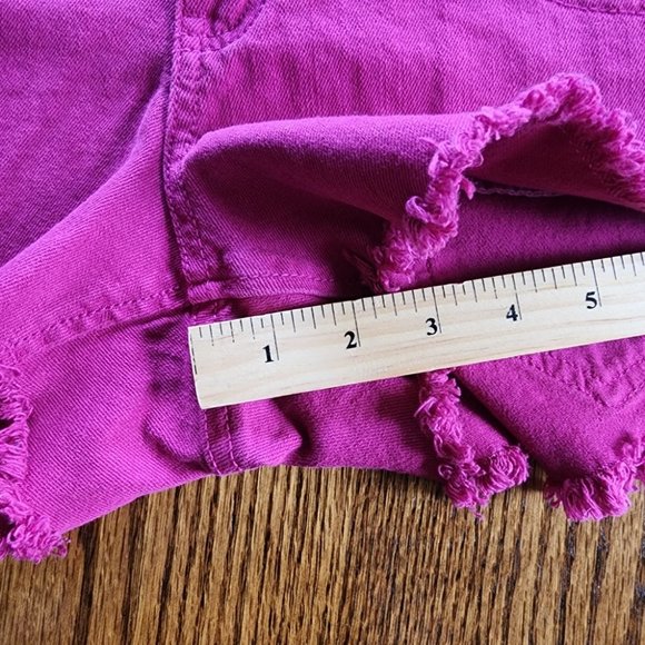 Billabong Laneway Pink Magenta Booty Cheeky Sexy Jeans Shorts Size 28 Low Rise - Picture 7 of 7